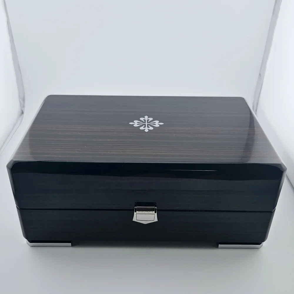 Patek Philippe brown wooden watch box with cover cloth - Picture 3 of 16